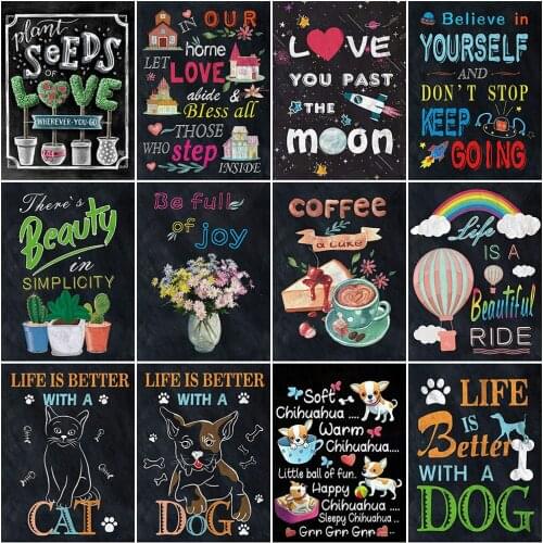 5D Diy Chalkboard Text Diamond Embroidery Cartoon Diamond Painting Cross Stitch Kit Full Diamond Embroidery Winter Mosaic Art Rh