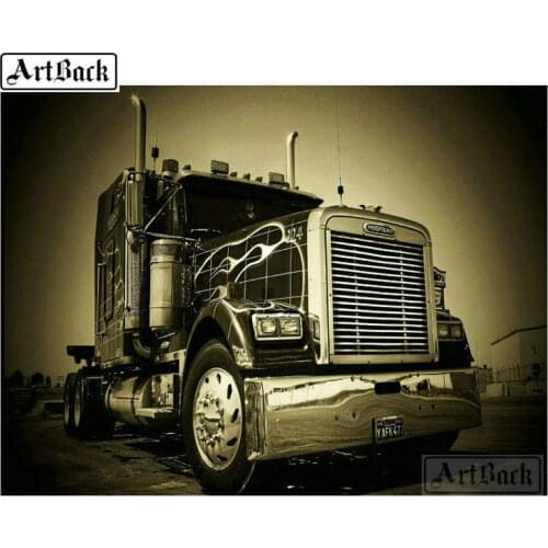 Full Square Embroidery 5d Diy Diamond Painting Truck Diamond Mosaic Rhinestone 3d Diamond Embroidery Home Decor Gift