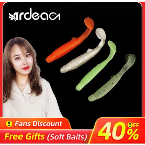 Ardea Soft Lures Silicone Bait 42mm 0.4g Swimbait Wobblers Worm Jigging Simulation Rotate Baitfishing Fishing Tackle