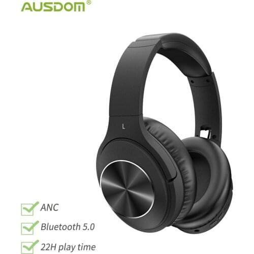 AUSDOM ANC1 Active Noise Cancelling Headphones Wireless Bluetooth Headset Hifi Stereo Foldable With Microphones For Phone