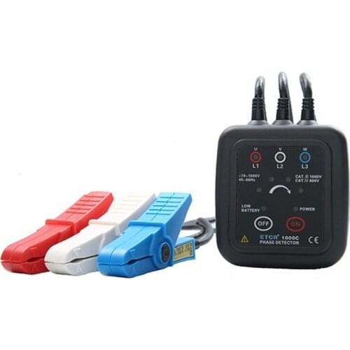 ETCR 1000C Non-contact Phase Sequence Detector,Phase Sequence State: dynamic Acousto-Optic Indication,Line Voltage: 70~1000V