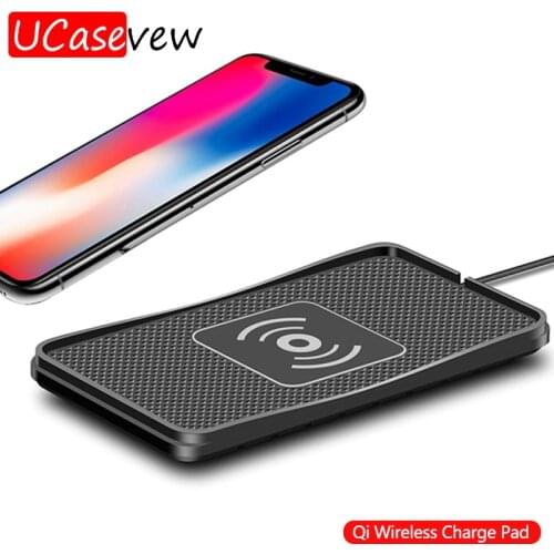 Qi Wireless Charger Pad Non Slip Silicone Mat 10W Wireless Fast Car Charging for Samsung iPhone Huawei Xiaomi Chargers Dock