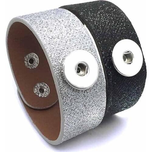 Bling Bling High quality 257 Interchangeable Nubuck leather Retro fashion Bracelet 18mm Snap Button Charm Jewelry For Women Gift