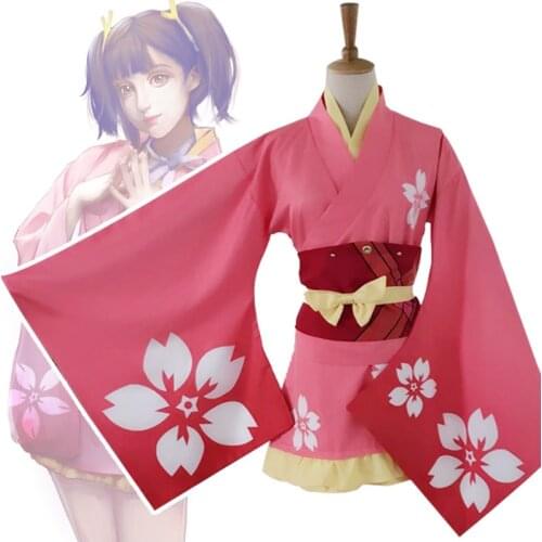Kabaneri of The Iron Fortress / Koutetsujou No Kabaneri Mumei Cosplay Costume Yukata Kimono Robe