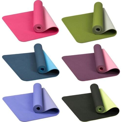 1830*610*6mm TPE Yoga Mat with Position Line Non-slip Tasteless Pilates Gym Exercise Sport Living Room Pads For Fitness Body