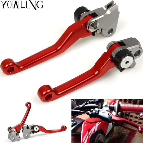 Red CNC DirtBike Pivot Brake Clutch Levers for Honda CRF 250L 250M CRF250L CRF250M 2013 2014 2015 CRF230F CRF450X CRF250X CR80R