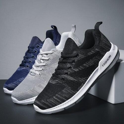 New Mesh Lace-up Men Shoes Lightweight Comfortable Breathable Walking Sneakers Outdoor Sport Casual Shoes Zapatillas Hombre