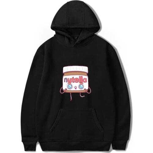 Nutella Autumn hoodie and winter Harajuku graphic sweatshirt Kawaii print womens hooded pullover tops cool womens casual women