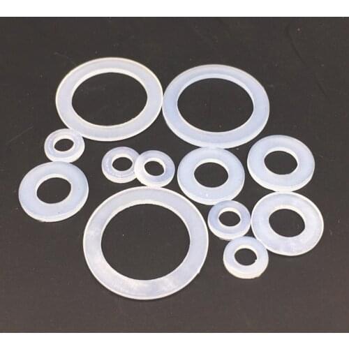 M3x7x1 Flat Washers Small Nylon Plastic Off-White Pack 1000