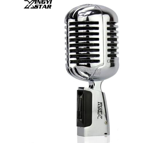 Deluxe Jazz Dynamic Microphone Vocal Classical Retro Style Professional Microfono Karaoke Mixer DJ Computer Recording Studio Mic