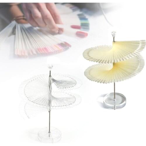120 Colors Nail Tips Display Stand DIY Nail Showing Shelf Gel Nail Polish Color Card Spiral Display Stand Shelf Rotating Tip