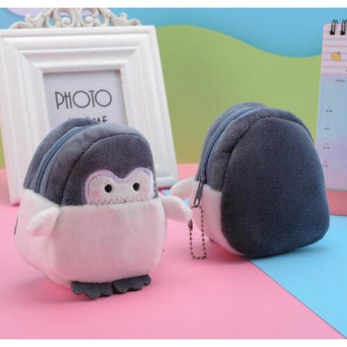 Super Cute Small Bag Keychain Plush Toys Penguin Dolls 10cm Stuffed Animals Soft Toys Kawaii Mini Kids Gifts Children Toy