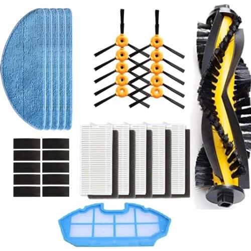 Vacuum Cleaner Side Brush Hepa Filter cleaning Mop Cloth for ECOVACS Deebot 605 Robot Vacuum Cleaner Parts Replacement Kit