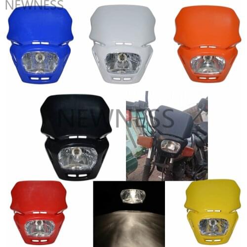 Universal Motorcycle Dirt Bike Headlight Fairing Dual Sport For EXC EXCF XCF XCW SX For Enduro HeadLight lamp