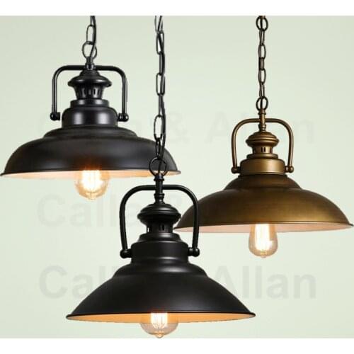 Antique brass Vintage Pendant Light Loft Pendant Lamp Retro Hanging Lamp Lampshade For Restaurant /Bar/Coffee Shop Home Lighting