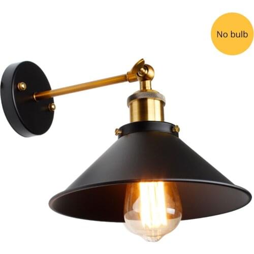 Vintage Loft LED Wall Lamp For Home Industrial Decor Retro Bathroom Lighting Iron Lampshade E27 Edison Bedroom Wall Light