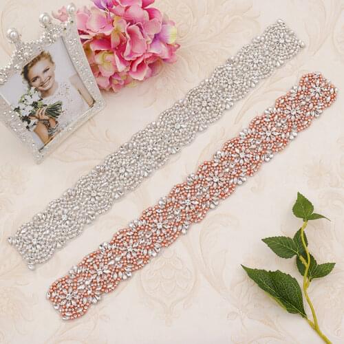 WENXI 30PCS Handmade Rhinestones Appliques Sewing On For bridal Wedding Dresses Belt Rhinestones Appliques Accessory WX876