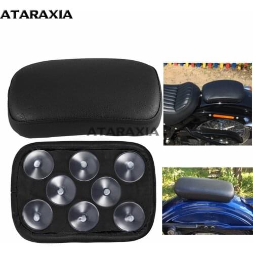 New Motorcycle Rear Passenger Seat Cushion Pillion Pad 8 Suction Cups for Harley-Davidson Cruiser/Chopper/Bobber XL 883 1200