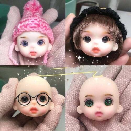 1/8 BJD Dolls Bald Head DIY Makeup Doll Toys Accessories Star Eyes Female Makeup Doll Toys For Girl