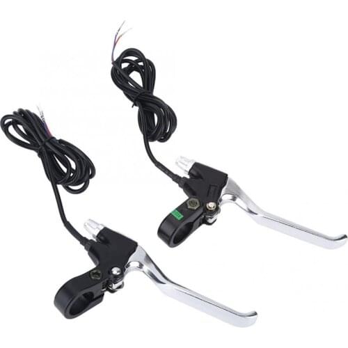 1 Pair Bicycle Brake Lever Universal Rainproof E-Bike Brake Aluminum Front Rear Electric Bike Brake Handle Bike Replacement Part