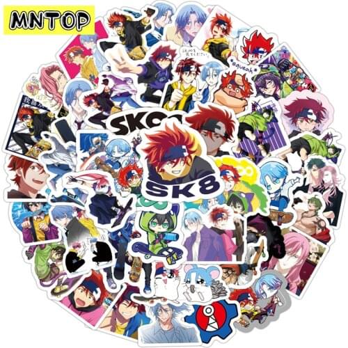 10/30/50Pcs/set Mixed Cartoon Anime SK8 Graffiti Pvc Sticker For Kids DIY Helmet Luggage Case Furniture Laptop Skateboard