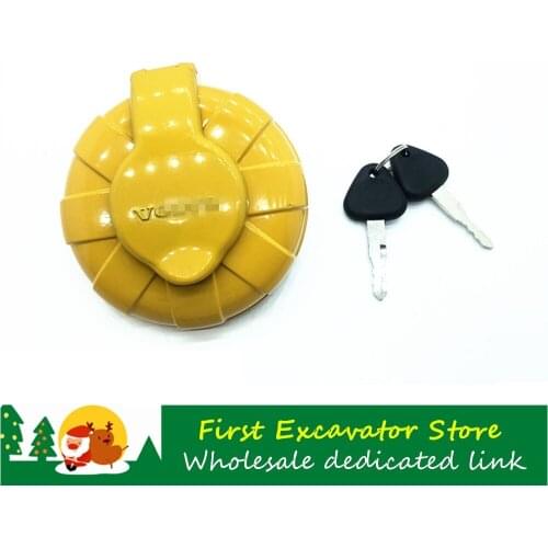 Excavator parts For VOLVO Lingong 60/80/120/140/210/240/290/360/480 LOGO Fuel tank cap High quality anti-theft diesel tank cap