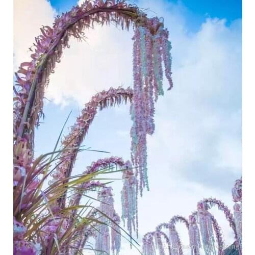 15 Colors Elegant Artificial Wisteria Flower Vine Home Garden Wall Hanging Rattan For Xmas Party Wedding Decoration Available