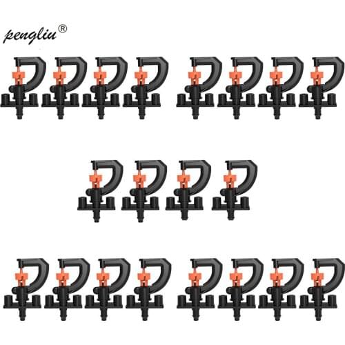 20Pcs 360 Degree Garden Irrigation Micro Adjustable Garden Sprayer Sprinkler Heads IT057