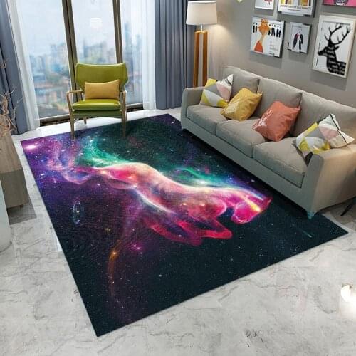 2020 Non-slip Bath Mat Soft Fluffy Flannel Living Room Bedroom Decorative Carpet Colourful Horse Glare Colorful Pattern Carpet