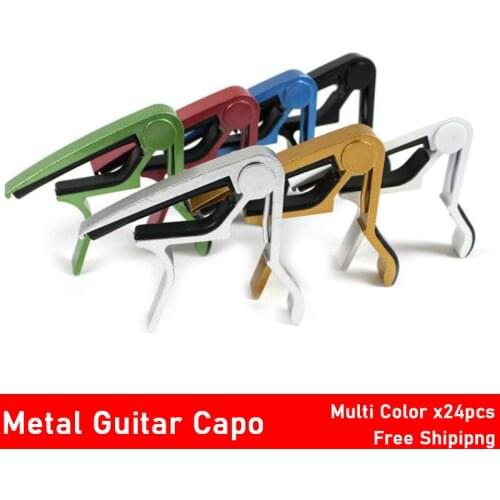 24pcs Aluminium Alloy Guitar Capo Quick Change Trigger Clamp Acoustic Classic Guitar Capo