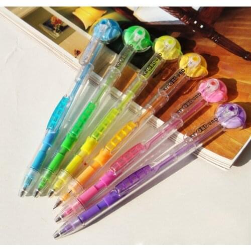 4Pcs 0.7mm Lead Writing Stationery Chancery Creative Cute Colorful Rolling Eraser Student Supply w29 Mechanical Pencil