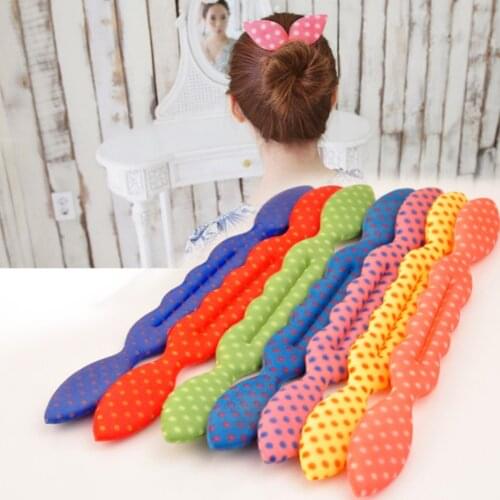 Korea Rabbit Ears Hair Accessories Hair Meatball Dish Sponge Head Bud Head Hair Tools Hair Stick Sweet Hair Maker Twist Tool