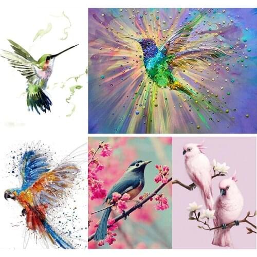 Diamond Painting Animal Hummingbird Full Drill 5D DIY Embroidery Mosaic Cross Stitch Kits Home Wall Decor Mural Art Picture Gift