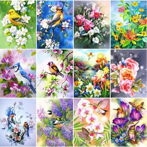 AZQSD Diamond Embroidery Bird Mosaic Picture Of Rhinestones Diamond Painting Animal Cross Stitch Needlework Home Decor