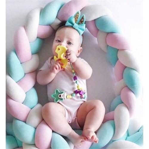 Bed Bumper Bumpers Pillow Kids For Newborn Baby Pillow Cushion Cot Kids Room Decor Infant Knotted Things Protector