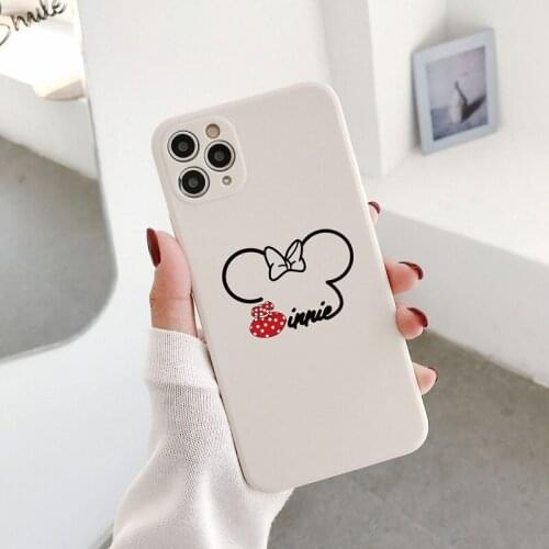 Line Cartoon mouse Phone Case For SAMSUNG Galaxy A71 A72 M31 S21 ULTRA S20 M51 A20 NOTE20 M10 A50 A52 A32 A41 A52 Couples case