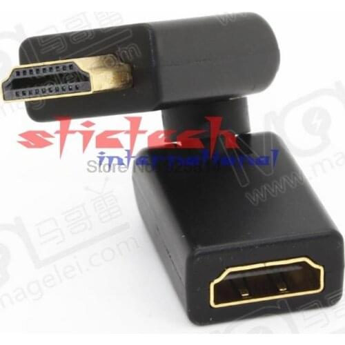 By dhl or ems 500pcs 360 Degree Rotation Swivel HDMI Male to HDMI Female Adjustable Cable Adapter Converter For HDTV