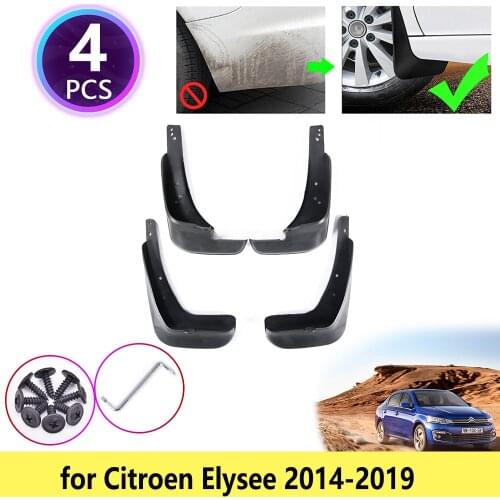 For Citroen Elysee 2014 2015 2016 2017 2018 2019 Mudguards Mudflap Fender Mud Flaps Baffle Muddy Splash Front Wheel Accessories