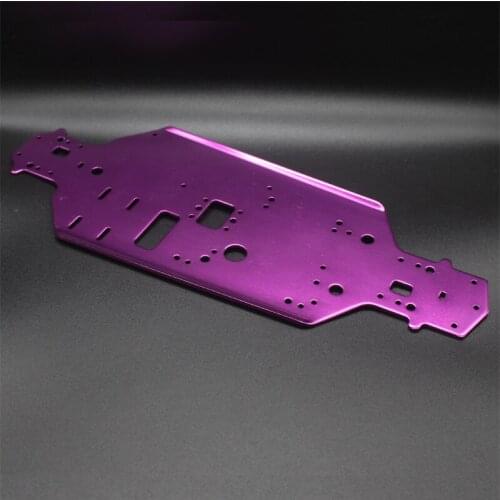 HSP 02001 HSP Original Parts Spare Parts For 1/10 R/C Model Car Purple Aluminum Metal Chassis 02001