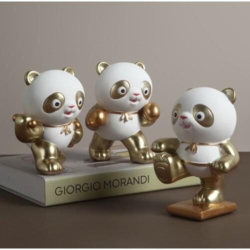 China Panda Animal model Crafts Desktop decoration home decor ornaments Birthday gift Christmas present