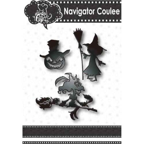 Halloween Witch Pumpkin Metal Cutting Die Scrapbook Stamping Cutting Die Creative Embossing New Arrival 2021