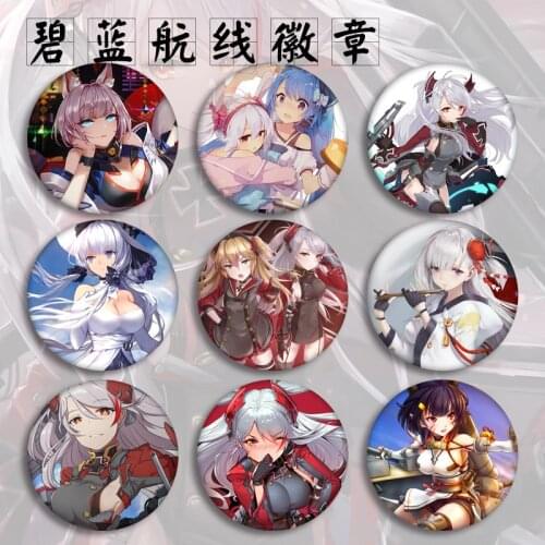 Anime Collection Costumes Badge Azur Lane Tinplate Badge Brooch Pendant