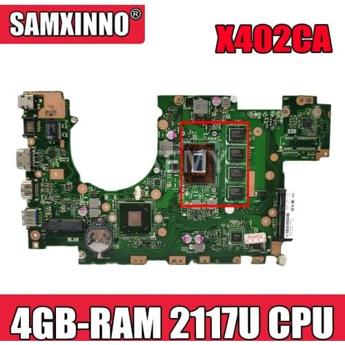 Akemy X402CA Laptop motherboard for ASUS X502CA X502C X402C original mainboard 4GB-RAM 2117U CPU