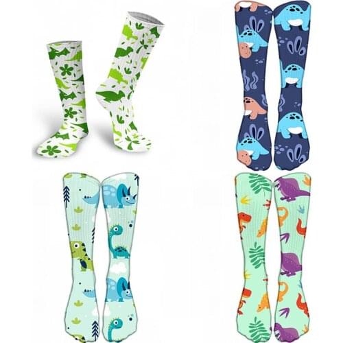 Fashion New Autumn Socks Men Casual Cartoon Funny Dragon Printed Harajuku Happy Socks Cotton Calcetines Hombre