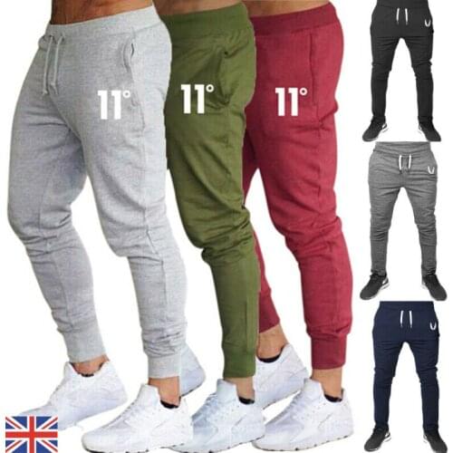Mens Gym Slim Fit Bottoms Trousers Elastic Waist Tracksuit High-waist Lace-up PencilSkinny Joggers Sweat Track Pants M-XXL