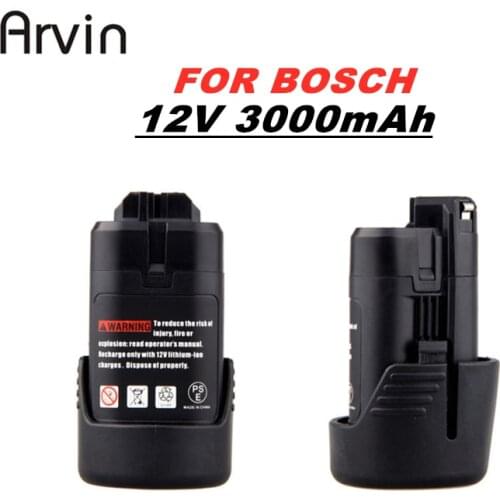 10.8V 12V 3000mAh 3.0Ah Li-ion Rechargeable Battery pack replace for BOSCH cordless Electric screwdriver BAT411 BAT412 BAT412A