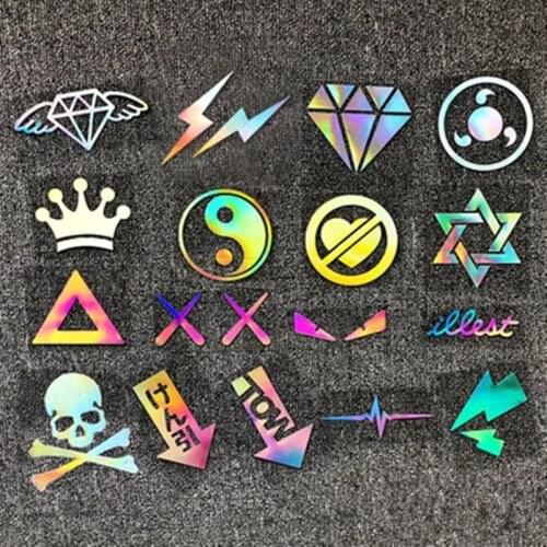 Bike Stickers MTB Road Bicycle Cycle Cycling Accessories Colorful Laser Car Motorcycle Parts