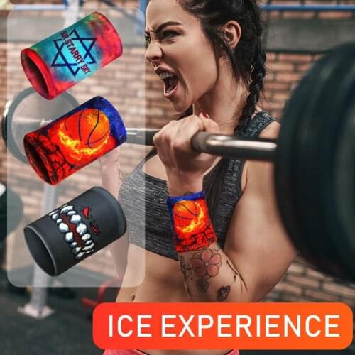 Wrist Brace Cooling Wristbands Sports Yoga Fitness Gym Exercise Wrist Sweatband Ice Sweat Absorbing Wristband For Men Women