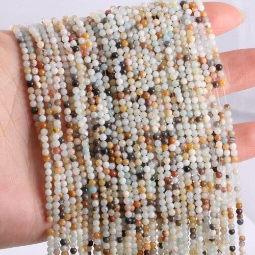 Wholesale Natural Stone Beads Amazonite Stone Stone for Jewelry Making Beadwork DIY necklace Bracelet Accessories 2mm 3mm
