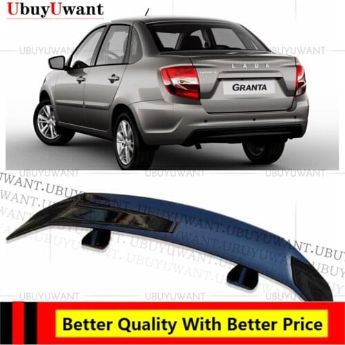 Factory Wholesale GT Wing Sport Spoilers For Lada-GRANTA Sedan Quality ABS Plastic Material Black White Carbon Unpainted Colored